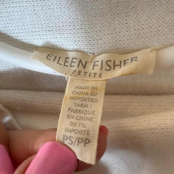Eileen Fisher Organic‎ Cotton Mockneck Sweater Size Petite Small - Picture 5 of 7